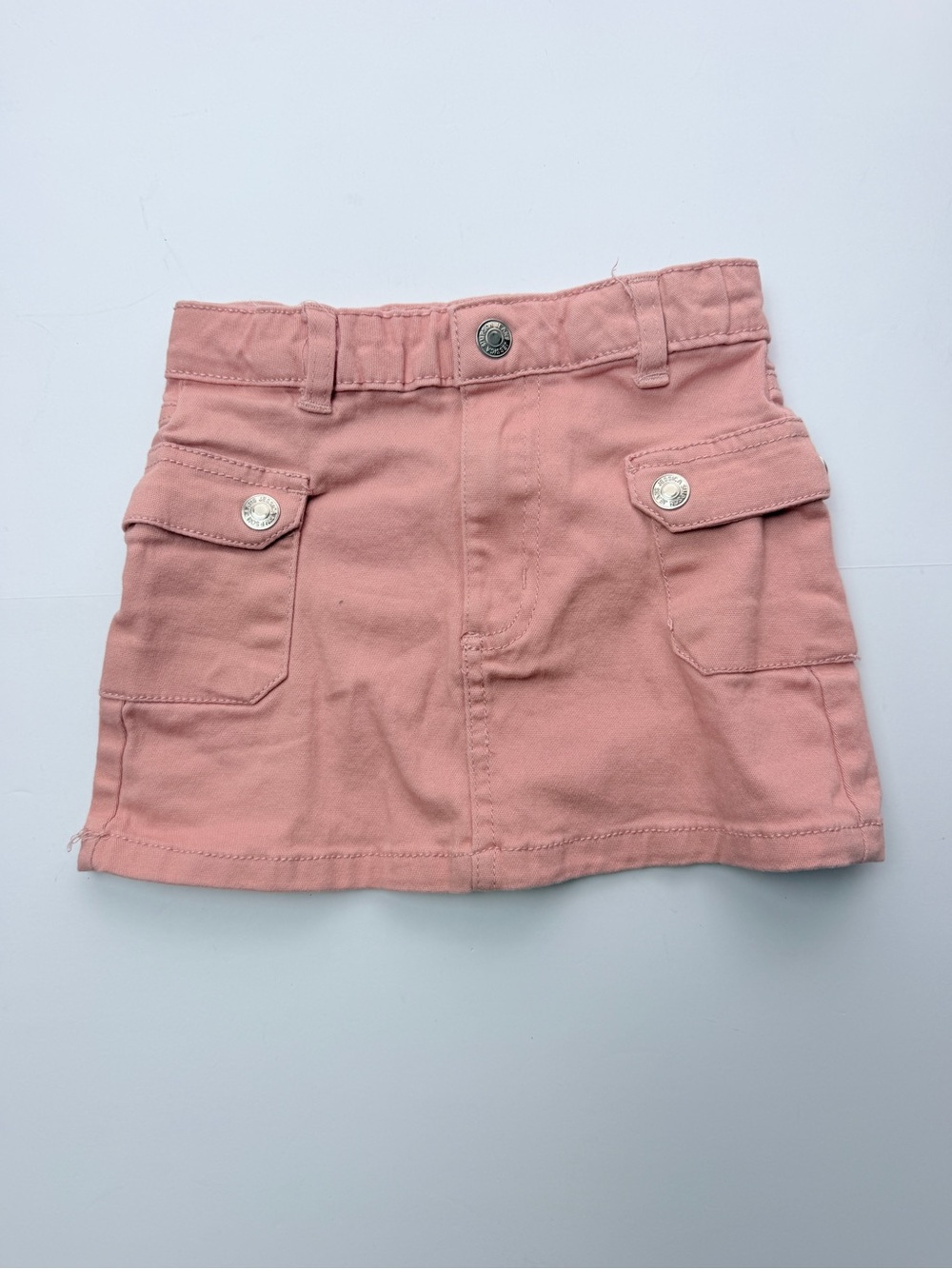 Jessica Simpson Girls Pink Denim Cargo Skirt Size 3T Mini Utility Y2K